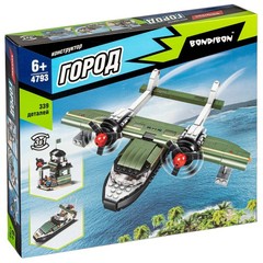 Конструктор Bondibon, Город, Водный дозор, 339 дет., 3в1, BOX