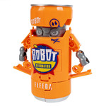 Трансформер банка-робот 2в1, Самурай BONDIBOT Bondibon, ВОХ 25х20х8,5см, цвет оранжевый, робот-ветер, арт.HD65.