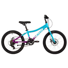 Велосипед NOVATRACK 20" KATRINA, алюм.рама, фуксия-фиолетовый, 6-скор, TY21/TS38, диск.тор.STG