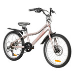 Велосипед NOVATRACK 20" ALICE пыльная роза,  стальная рама, 6 скор., Shimano TY21/Microshift TS38, д