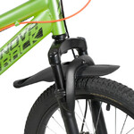 Велосипед NOVATRACK 20" SHARK зелёный, сталь, 6-скор, Microshift/Microshift MS25, диск.тормоз STG