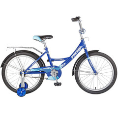 Велосипед NOVATRACK 20" VECTOR синий, тормоз нож, крылья, багажник, защита цепи