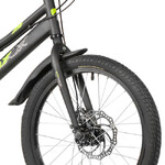 Велосипед FOXX 20" DIFFER чёрный,  стальная рама, 6 скор., Microshift MS21/Microshift TS38, дисковый