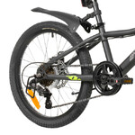 Велосипед FOXX 20" DIFFER чёрный,  стальная рама, 6 скор., Microshift MS21/Microshift TS38, дисковый