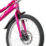 Велосипед FOXX 20" JASMINE фуксия,  стальная рама, 6 скор., Microshift MS21/Microshift TS38, дисковы