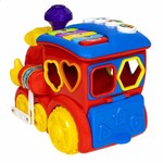 Игрушка развивающая пласт. сортер Bondibon, ПАРОВОЗИК, BOX