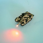 Боевой танк на ик-управлении Play Smart, Full Func, аккум./ адаптер, BOX 49,5x15x14,5 см, коричневый хаки, арт.9808.