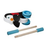 Игр. дерев., каталка с ручкой ПИНГВИН, Bondibon, BOX, 35х15х12 см., арт. TKC278