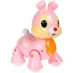 Игр. пласт. на бат. музык.Весёлый кролик, ВОХ 25х19,5х15 см, цвет розовый, арт.260.