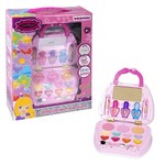 Набор детской декор., косметики Bondibon Eva Moda, BOX 32х35,3х8,5 см; косметичка-сумочка; помада -2шт.(3г) / лак для ногтей -3шт.(16,5мл) / румяна -3шт.(7,5г) /тени для век -4шт.(3,8г) / блеск для губ -4шт.(2,4г) / аппликатор -1шт. / кисть -2шт.,арт.J-10