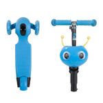 Самокат Novatrack Disco-kids Saddle для детей, трансформер, свет.колеса PU 120*90мм, голубой